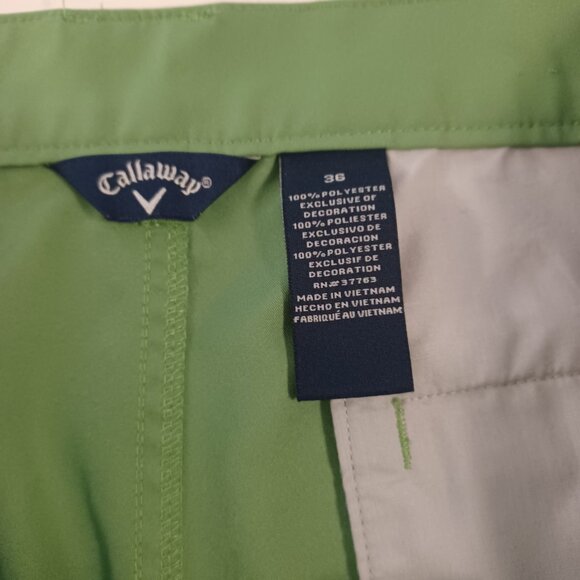 Callaway Golf Shorts Men 36 Green Classic - Picture 6 of 10